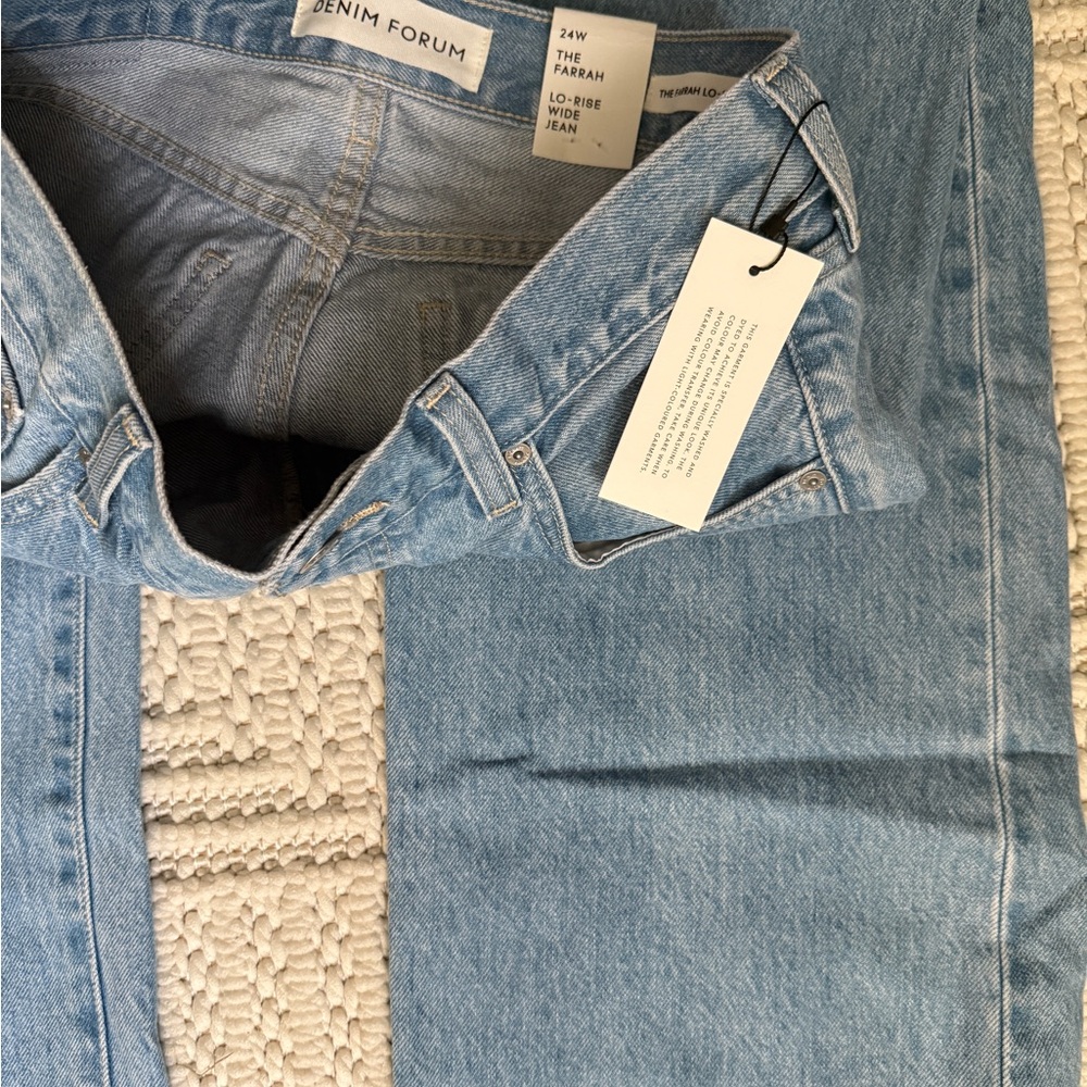 NWT Aritzia Denim Forum The Farrah Lo-Rise Wide Jean - Picture 6 of 6